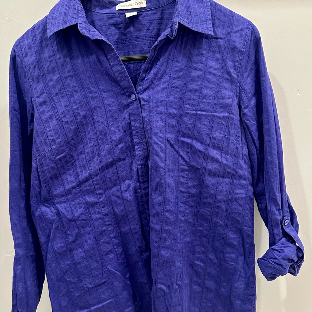 ☀️Coldwater Creek Lavender Textured Blouse